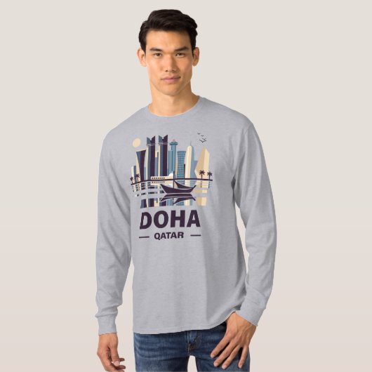 Doha-Halbinsel Katar T-Shirt (Vorne ganz)