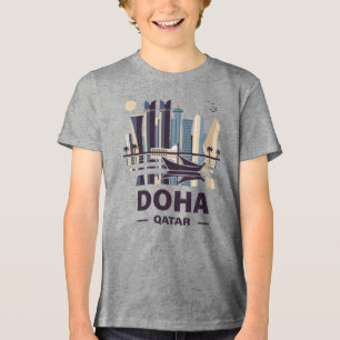 Doha-Halbinsel Katar Tri-Blend Shirt