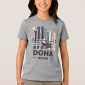 Doha-Halbinsel Katar Tri-Blend Shirt (Vorderseite)