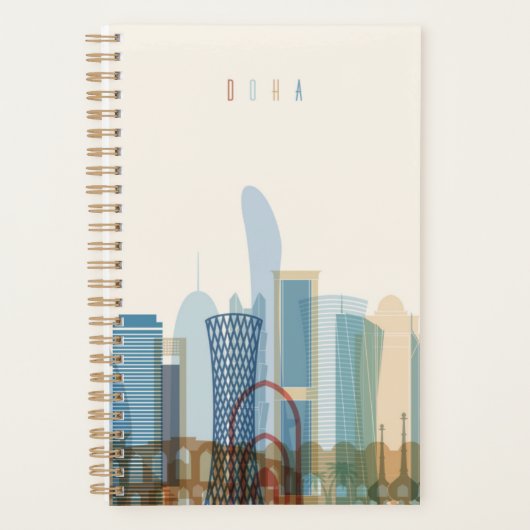 Doha, Katar | City Skyline Planer (Vorderseite)