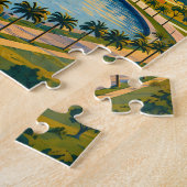 Doha Katar Illustration Reise Kunst Vintage Puzzle (Seite)