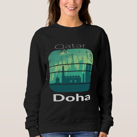 Doha, Katar Souvenir I Liebe Doha Katar Sweatshirt (Vorderseite)