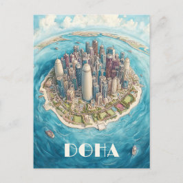 Doha Katar Travel Postkarte