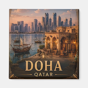 🧲 Doha Katar Urlaubsandenken Für Reisende 🧲 Magnet