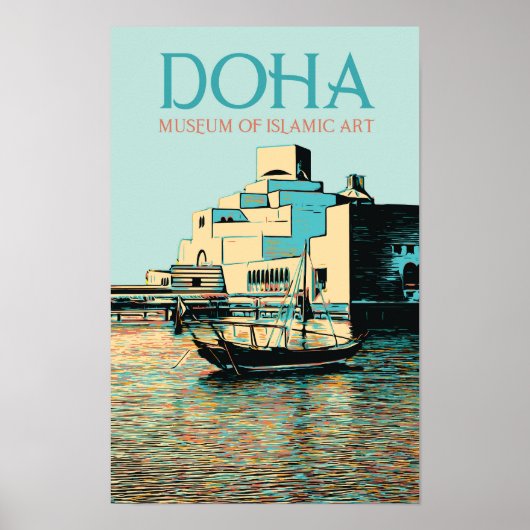 Doha Museum Islamische Kunst Illustration Katar Poster (Vorne)