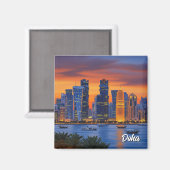 Doha Qatar Reise Magnet (Vorderseite/Rückseite)