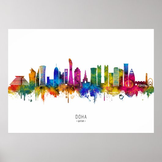 Doha Qatar Skyline Poster (Vorne)