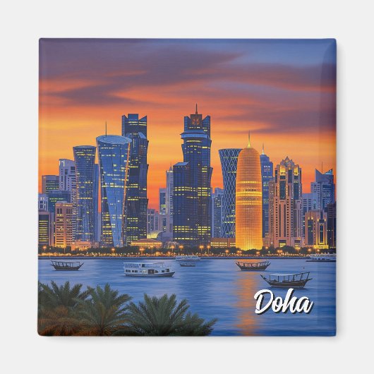 Doha Qatar Travel Magnet (Vorne)