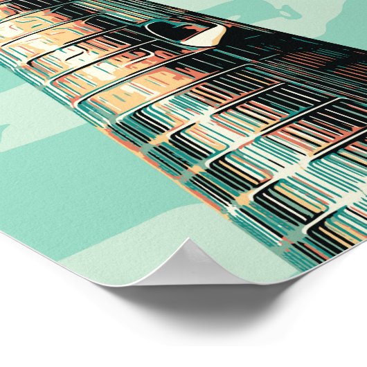 Doha Sheik Khalifa-Stadion-Illustrator Katar Poster (Ecke)