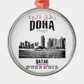 Doha Silbernes Ornament (Vorne)