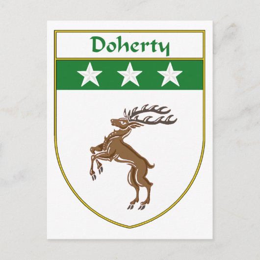 Doherty Coat of Arms/Familienwappen Postkarte (Vorderseite)