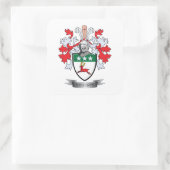 Doherty Coat of Arms Quadratischer Aufkleber (Tasche)