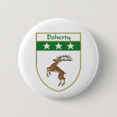 Doherty Wappen/Familienwappen Button (Vorderseite)