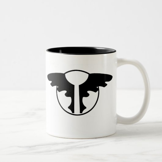 Dohlen-Emblem-Kaffee-Tasse Zweifarbige Tasse (Rechts)