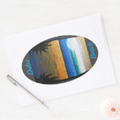 Doho Strand Ovaler Aufkleber (Umschlag)