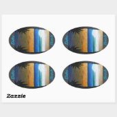 Doho Strand Ovaler Aufkleber (Blatt)