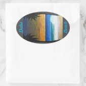 Doho Strand Ovaler Aufkleber (Tasche)