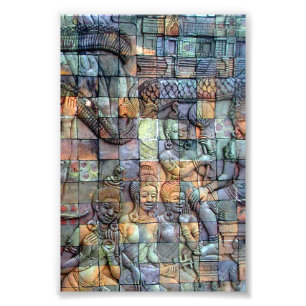 Doi Inthanon Chedi geschnitzte Fliesen Fotodruck