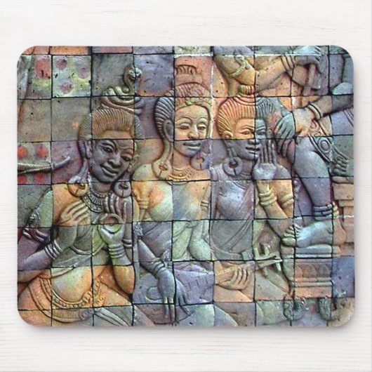 Doi Inthanon Chedi geschnitzte Fliesen Mousepad (Vorne)