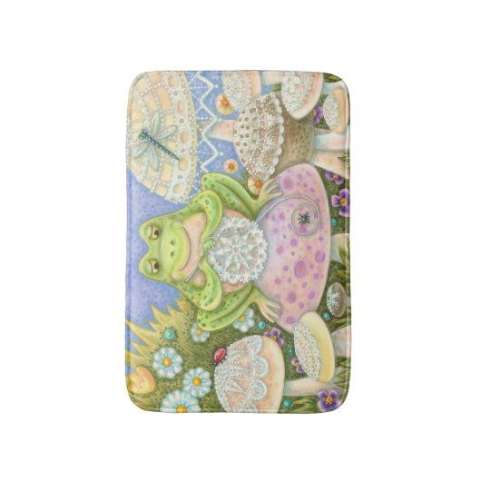 Doilies machen eine hoppy Zuhause FROG BATH MAT Badematte (Vorderseite Vertikal)