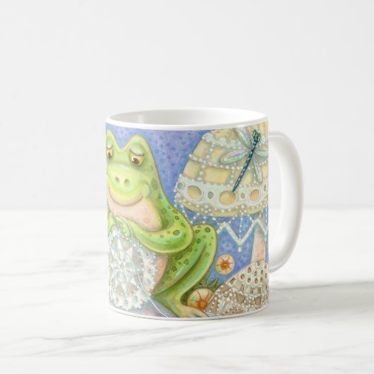 Doilies machen eine Hoppy Zuhause FROG RINGER TASS Kaffeetasse (VorderseiteRechts)