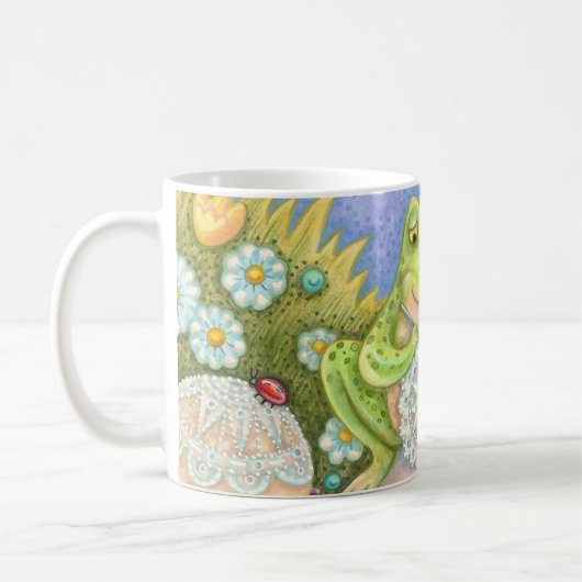 Doilies machen eine Hoppy Zuhause FROG RINGER TASS Kaffeetasse (Links)