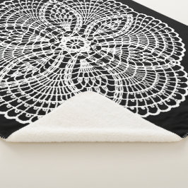 Doily Art Sherpa Blanket Sherpadecke