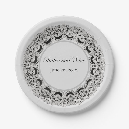 Doily Design Pappteller (Vorderseite)