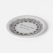 Doily Design Pappteller (Schrägansicht)