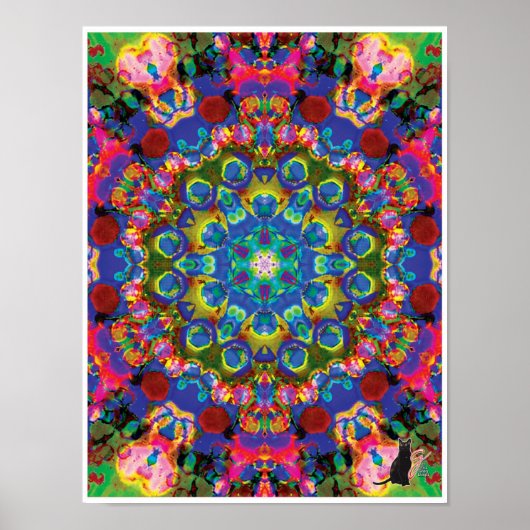 Doily Kinetic Collage Kaleidoscope Poster (Vorne)