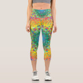 Doily Pattern-2 High Waisted Capris (Vorderseite)