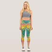 Doily Pattern-2 High Waisted Capris (Vorderseite)