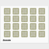Doily-Spitze-Quadrat-Aufkleber Quadratischer Aufkleber (Blatt)