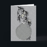 Doily-Verzierung 1 Feiertagskarte<br><div class="desc">Alles Silber u. Schwarze mit einer Touch des Gelbs. Alte,  verlorene Kunst,  wieder geboren.</div>