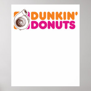 Doin' Donuts - Lustiger Renn- und Drift-Auto-Enthu Poster