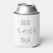 Doin' yoga cute dog dosenkühler (Kanne Rückseite)
