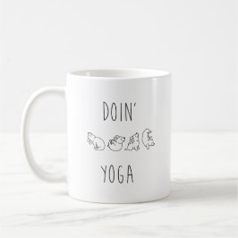 Doin' yoga cute dog kaffeetasse