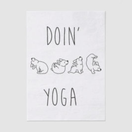 Doin' yoga cute dog seidenpapier