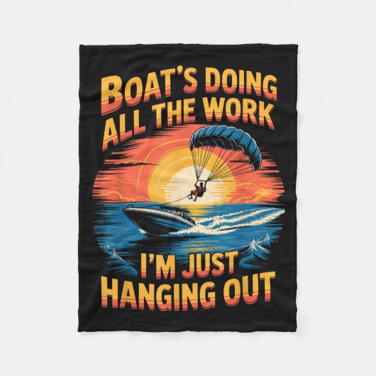 Doing All The Work Parasailer Paragliding Parasail Fleecedecke (Vorderseite)