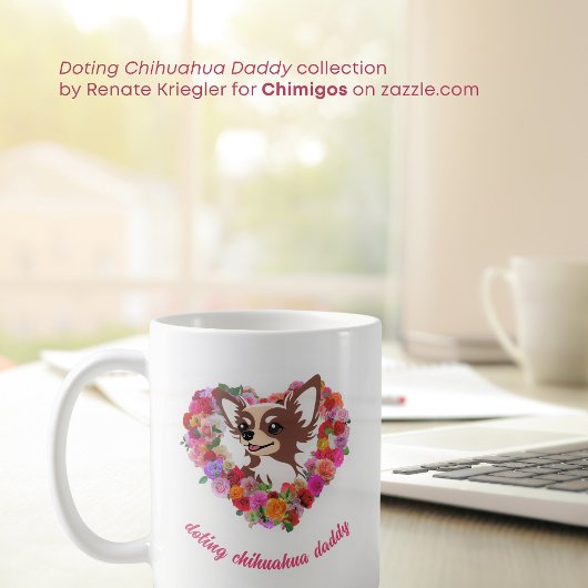 Doing Chihuahua-Papa-Rose Herz Kaffeetasse
