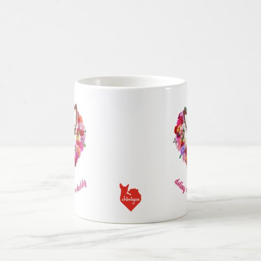 Doing Chihuahua-Papa-Rose Herz Kaffeetasse (Mittel)