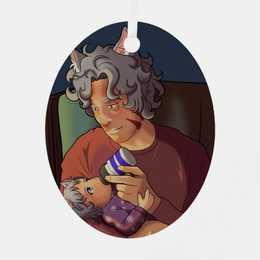 Doing Father Ornament Aus Metall (Vorderseite)