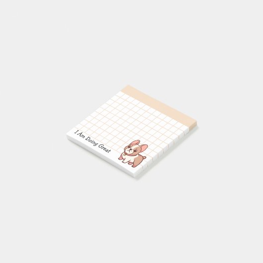 Doing Great French Bulldog Post-it Klebezettel (angewinkelt)