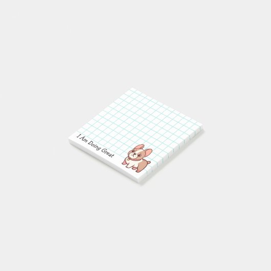 Doing Great French Bulldog Post-it Klebezettel (angewinkelt)