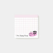 Doing Great Pink Doodle Cat Post-it Klebezettel (Vorderseite)