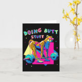 Doing Hintern Stuff Cheetah Bodybuilder Gym Jokes  Karte (Gelbe Blume)