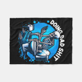 Doing Vater Vater Joke Skeleton Vater Funny Vater Fleecedecke (Vorderseite (Horizontal))