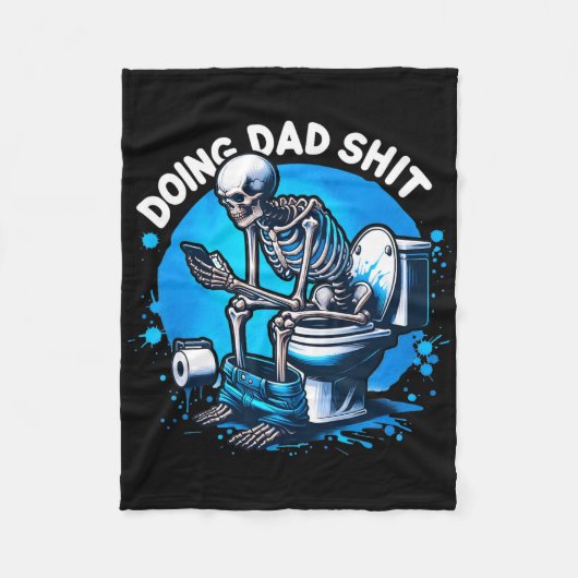 Doing Vater Vater Joke Skeleton Vater Funny Vater Fleecedecke (Vorderseite)