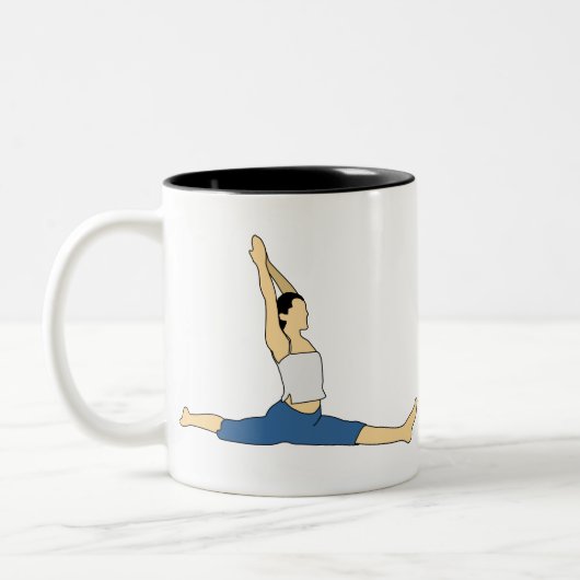 Doing Yoga Zweifarbige Tasse (Links)