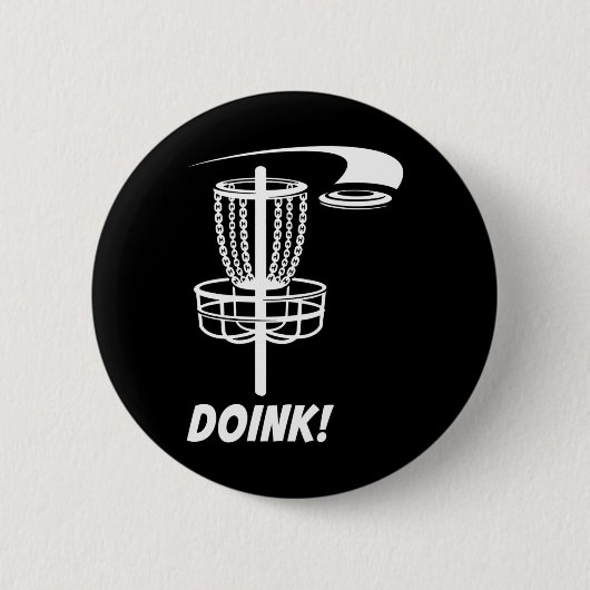 Doink! Disc Golf Funny Frisbee Park Außenspiele Button (Vorderseite)